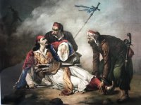 Ο θάνατος του Μάρκου Μπότσαρη, Διονύσιος Τσόκος. Εθνική Πινακοθήκη
